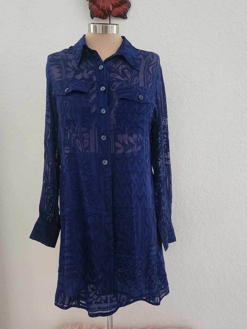 OTTOMARZO | Navy Button-Front Top & Skirt
